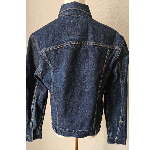 Levi's Red Tab Long Sleeve Trucker Denim Jacket Dark‎ Blue Women's Size S - Picture 6 of 12